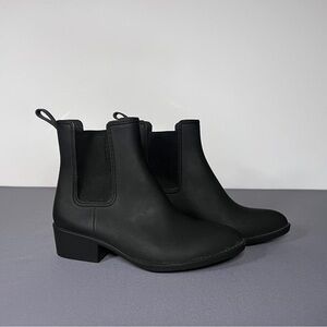 Jeffrey Campbell chic Black Chelsea Rain Boots 8